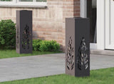Solar LED Pathway Light 2 pcs Black Cold Rolled Steel 879800