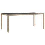 Garden Dining Set 9 pcs Beige PE rattan 3334892