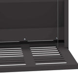 Chicken Treadle Feeder Black 33 x 42 x 40 cm Cold-Rolled Steel 874690