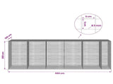 Gabion with 5 mm Wire and 5x5 cm Mesh 550x100x200 cm 3464405