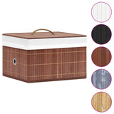 Bamboo Storage Boxes 4 pcs Brown 320768
