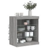 Sideboard with LED Lights Grey Sonoma 60.5x37x67 cm 836698
