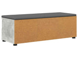 Hall Bench with Cushion Concrete Grey 100 x 38 x 46 cm 891467