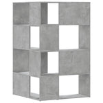 Corner Bookcase 4-Tier Concrete Grey 85x85x140 cm Engineered Wood 3307813
