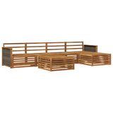 Outdoor Sofa Set 6 pcs Natural Solid Acacia Wood 3383257