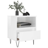 Bedside Cabinets 2 pcs High Gloss White 40x35x50 cm Engineered Wood 830625