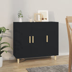 ZNTS Sideboard Black 90x34x80 cm Engineered Wood 812493