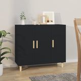ZNTS Sideboard Black 90x34x80 cm Engineered Wood 812493