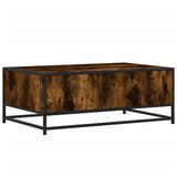 Coffee Table Smoked Oak 90x57x35 cm Engineered Wood and Metal 848756