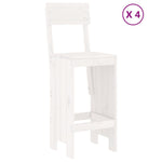 5 Piece Garden Bar Set White Solid Wood Pine 3157800