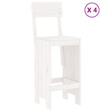 5 Piece Garden Bar Set White Solid Wood Pine 3157800