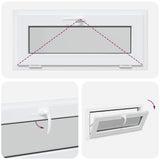 Basement Window RISOR 90x40 cm Tilt 2 Glazing White 4108336