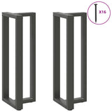 ZNTS Bar Table Legs T-Shaped 2 pcs Anthracite 40x35x cm Steel 4013098