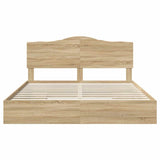Storage Bed with Drawer Sonoma Oak 180 x 200 cm Engineered Wood 3413480