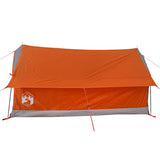 Camping Tent 2-Person Grey and Orange Waterproof 94361