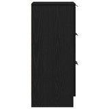 Sideboard with Drawer Black Oak 30 x 30 x 70 cm Engineered Wood 862774