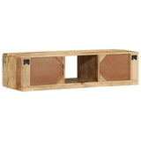 Wall-mounted TV Cabinet 100x32x25 cm Solid Wood Rough Mango 4104525