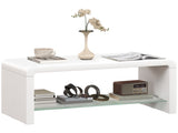 Curved Two-Tier Coffee Table - High Gloss White T3398P343525