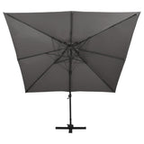 Cantilever Garden Parasol with Double Top 300x300 cm Anthracite 312372