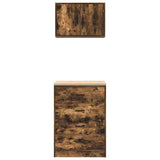 Garage Cabinets 2 pcs Smoked Oak Engineered Wood 3328336