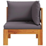 Garden Sofa Corner with Cushions Solid Wood Acacia 367628