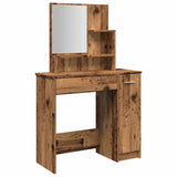 Dressing Table with Mirror Old Wood 86.5x35x136 cm 857009