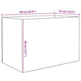 Aquarium with Storage Transparent 60 x 35 x 40 cm Glass 42020385