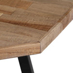 ZNTS 2 Piece Coffee Table Set Hexagon Reclaimed Teak 246097