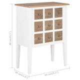 ZNTS Sideboard White 54x30x80 cm Solid Wood 280075