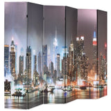 Folding Room Divider 228x170 cm New York by Night 245864