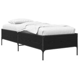 Bed Frame Black Oak 80 x 200 cm Engineered Wood 8009123