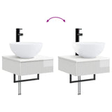 Wall-Mounted Wash Basin High Gloss White 40 x 41 x 40.5 cm 890182