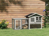 Rabbit Hutch Outdoor Wooden Guinea Pig Hutch Rabbit Run Bunny Cage Small Animal House Pull-Out Tray, T3398P350029