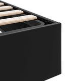 Storage Bed with Storage Black 153 x 203 cm Faux leather 3369974