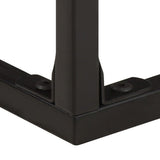 Console Table Brown base with blue, green, cream hues 320822