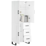 Highboard White 69.5x34x180 cm Engineered Wood 3196035