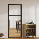 Interior doors 83 x 201.5 cm Aluminium Black and Transparent 151199