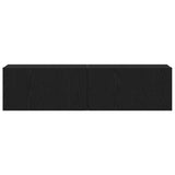 TV Cabinet Black Oak 120x30x30.5 cm Engineered Wood 862011