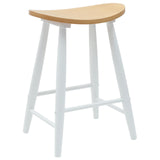 Dining Chairs 2 pcs White 46 x 37 x 63 cm Solid Rubber Wood 42020461