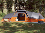 Family Tent Dome 11-Person Grey and Orange Waterproof 94568