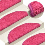 ZNTS Stair Mats 30 pcs Pink 56x17x3 cm 3365809