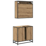 Bathroom Furniture Set 2 pcs Artisan Oak Engineered Wood 3402507
