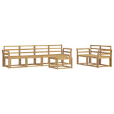 Outdoor Sofa Set 7 pcs White 59 x 59 x 37 cm Solid Acacia Wood 3387278