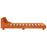 Bed Frame without Mattress Wax Brown 90x190 cm Single Solid Wood Pine 850751
