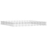 44-Panel Pet Cage with Door Black 35x35 cm Steel 3114022