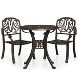 ZNTS 3 Piece Bistro Set Cast Aluminium Bronze 3070571