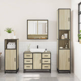 3 Piece Bathroom Furniture Set Sonoma Oak Engineered Wood 3300991