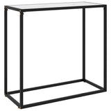 Console Table White 80x35x75 cm Tempered Glass 322809