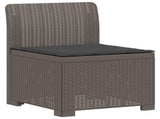 5-Seater Garden Sofa with Cushions Rattan Look PP Light Grey 3444047