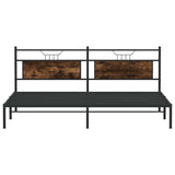 Bed Frame without Mattress Smoked Oak 193x201 cm Engineered Wood 4106749